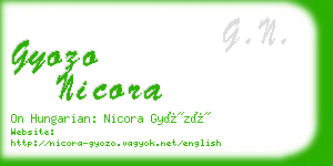 gyozo nicora business card